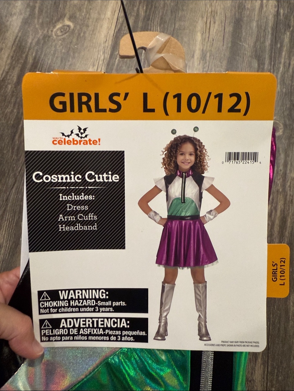 Cosmic Cutie Girls' Purple & Green Halloween Costume